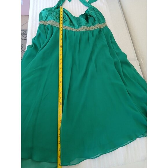 Adrianna Papell Boutique Dress 14 Elegant Halter  Beaded Evening Coctail Party - Picture 11 of 16